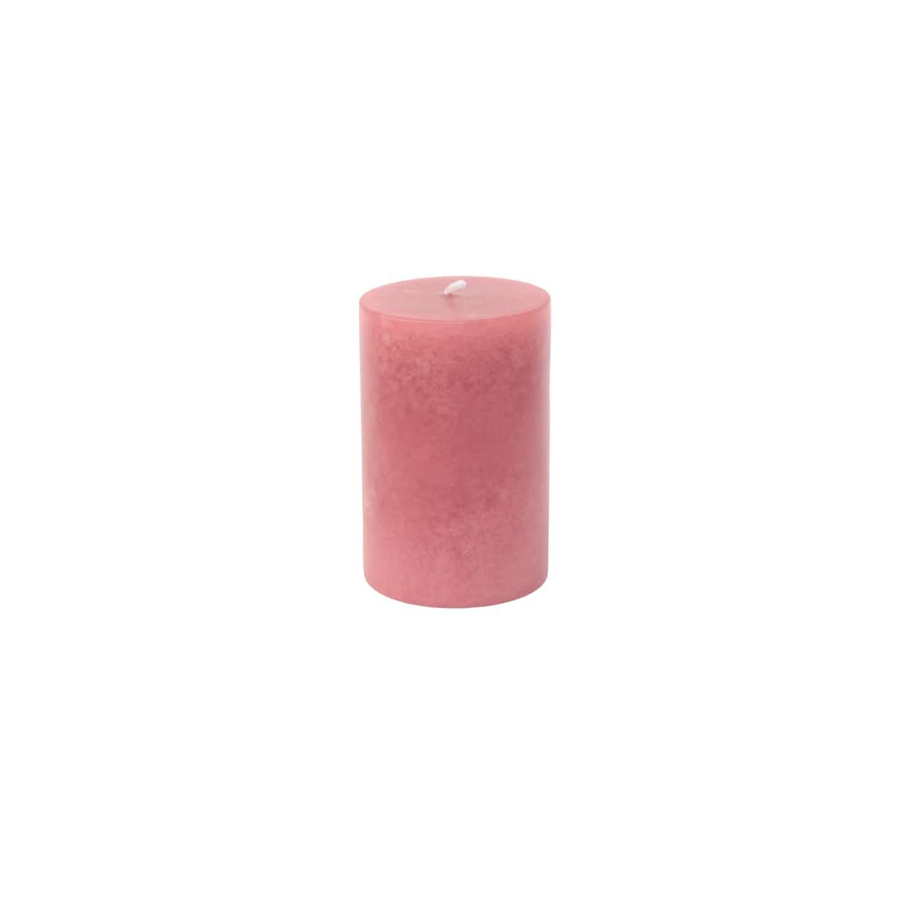 Basic Elements&#x2122; 2&#x22; x 3&#x22; Sage &#x26; Orchid Scented Dark Pink Mottled Pillar Candle by Ashland&#xAE;